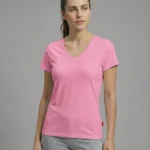 Claire V-neck t-shirt - Pink