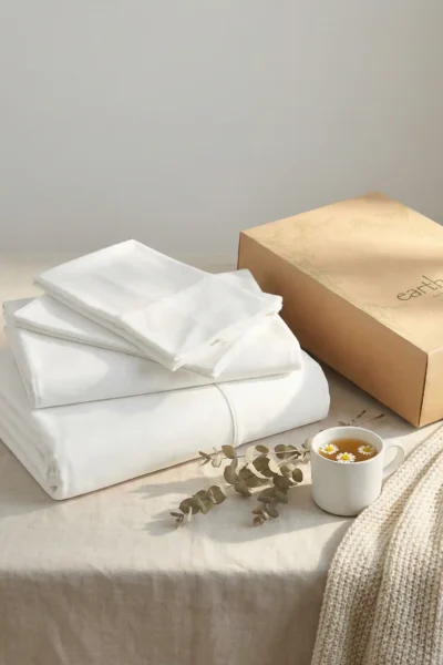 Spring fresh bedding set (Fitted sheet, top sheet, 2x pillow cases)