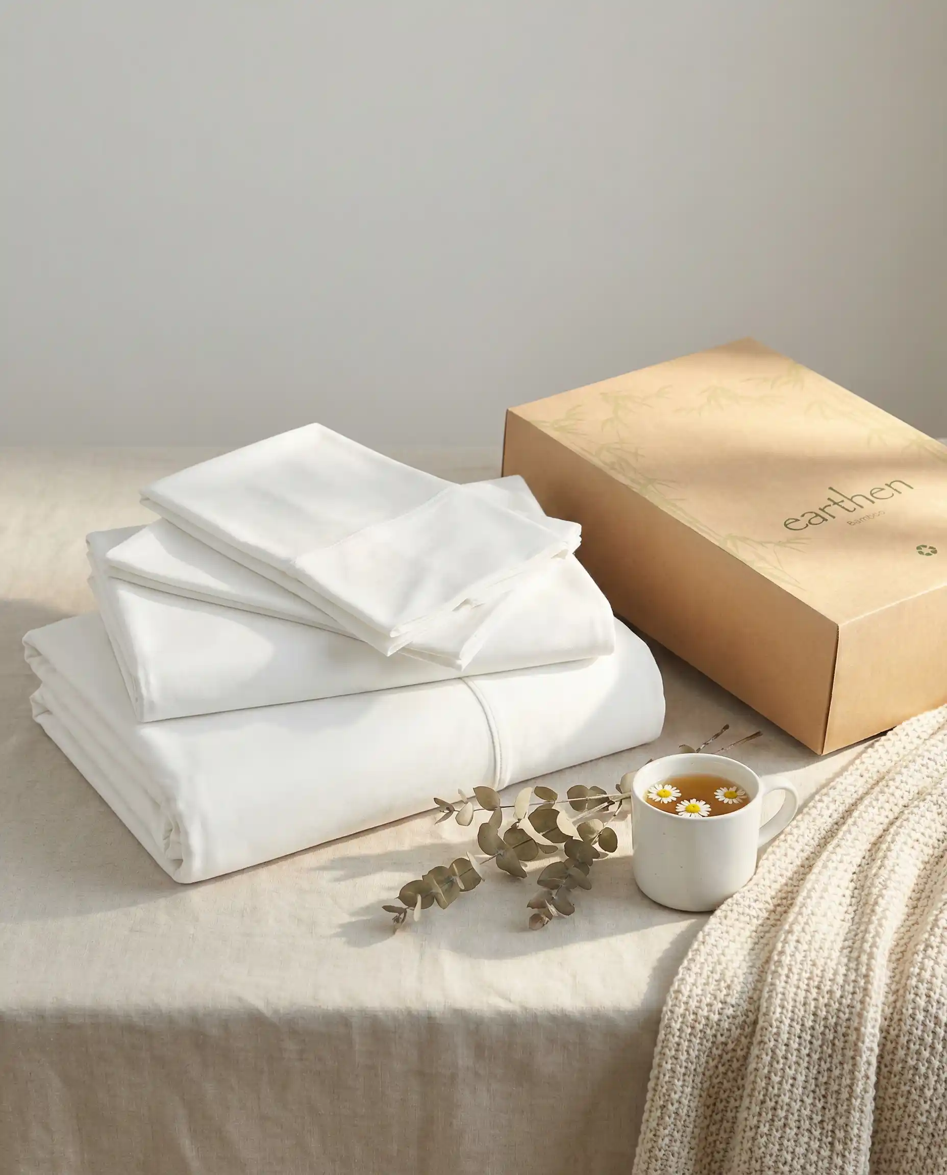 Spring fresh bedding set (Fitted sheet, top sheet, 2x pillow cases)