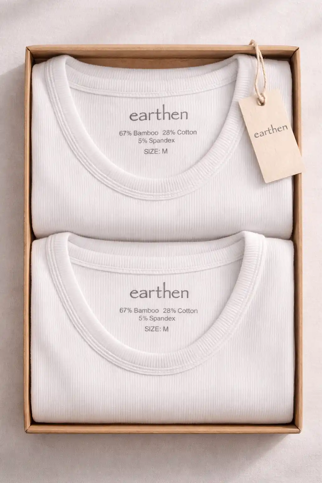 Eco Rib Tank - 2pcs. Per size in one pack ( White ) - Image 7