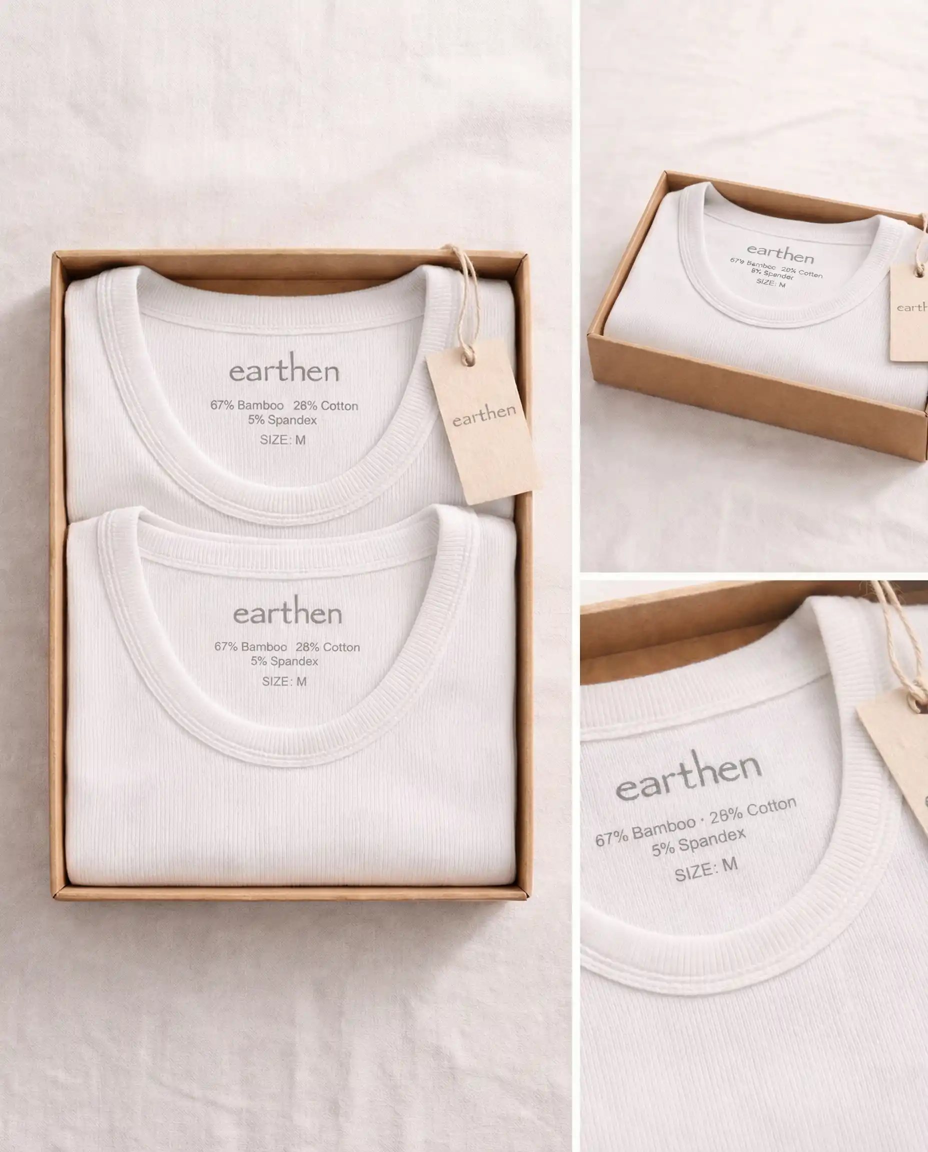 Eco Rib Tank - 2pcs. Per size in one pack ( White ) - Image 6