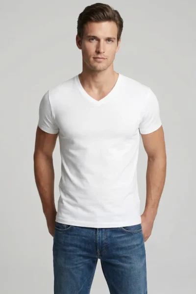 Gents V-neck undershirt - 2pcs. Per size in one pack